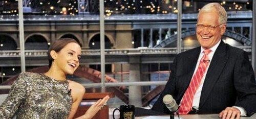 Emma Watson parla dell'alcolismo al Letterman Show