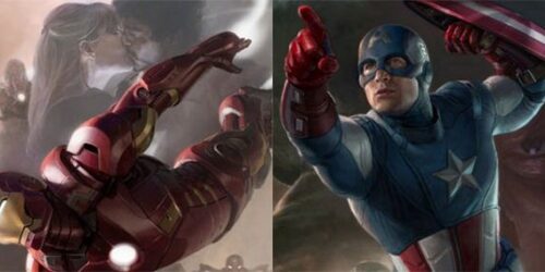 I Vendicatori, poster Iron Man e Capitan America