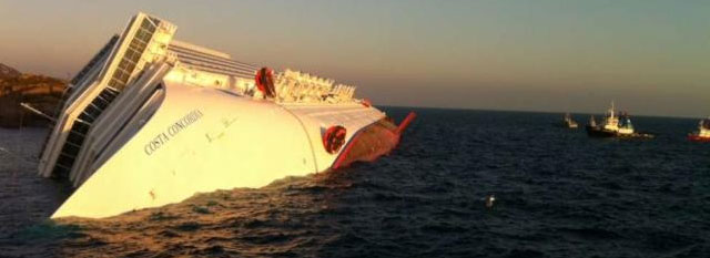 Disastro Costa Concordia nel Tirreno