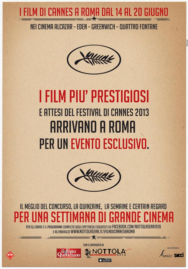 I film di Cannes a Roma 2013