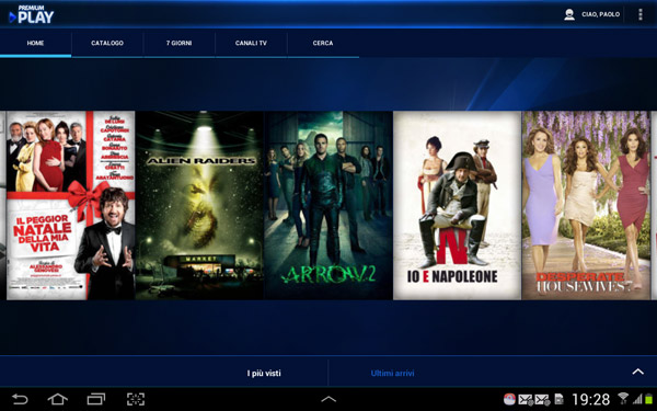 Premium Play disponibile sui tablet Android Samsung