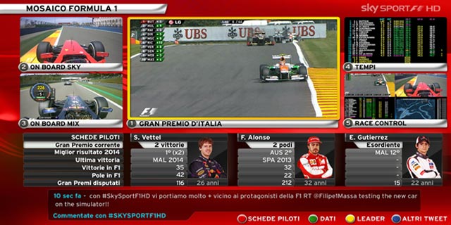 Formula 1 2014 su Sky