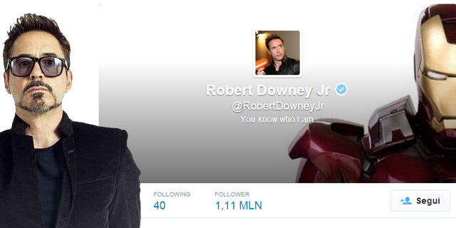 Robert Downey Jr. sbarca su Twitter