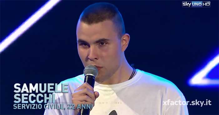 X Factor 2014 - Samuele Secchi sul palco