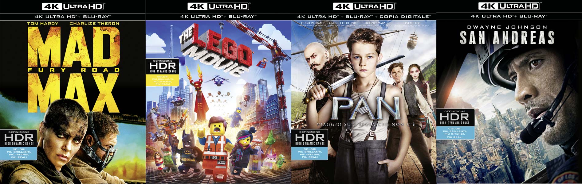 Blu-ray UHD 4k, primi titoli disponibili in Italia