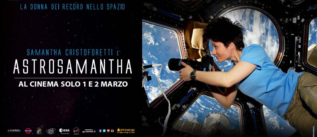 Astrosamantha, 1 e 2 marzo evento al cinema