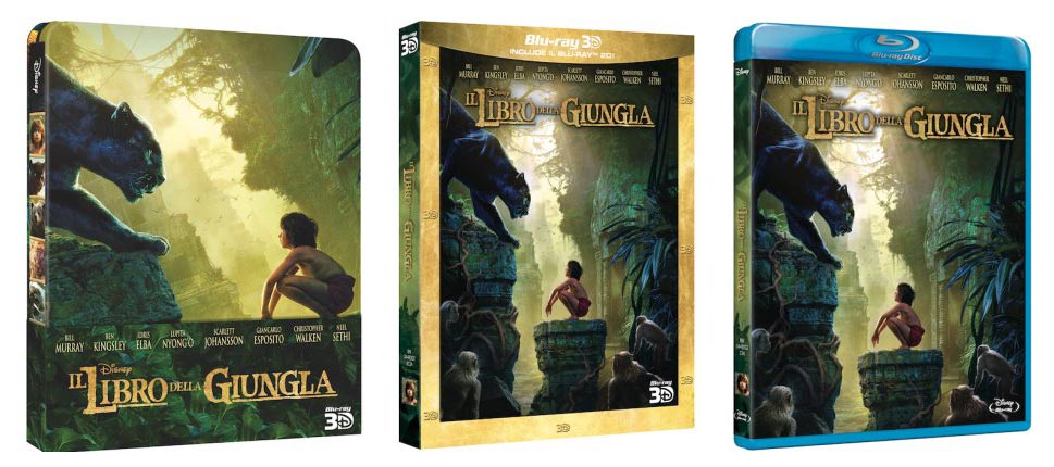 Il Libro della Giungla in DVD, Blu-ray, BD3D