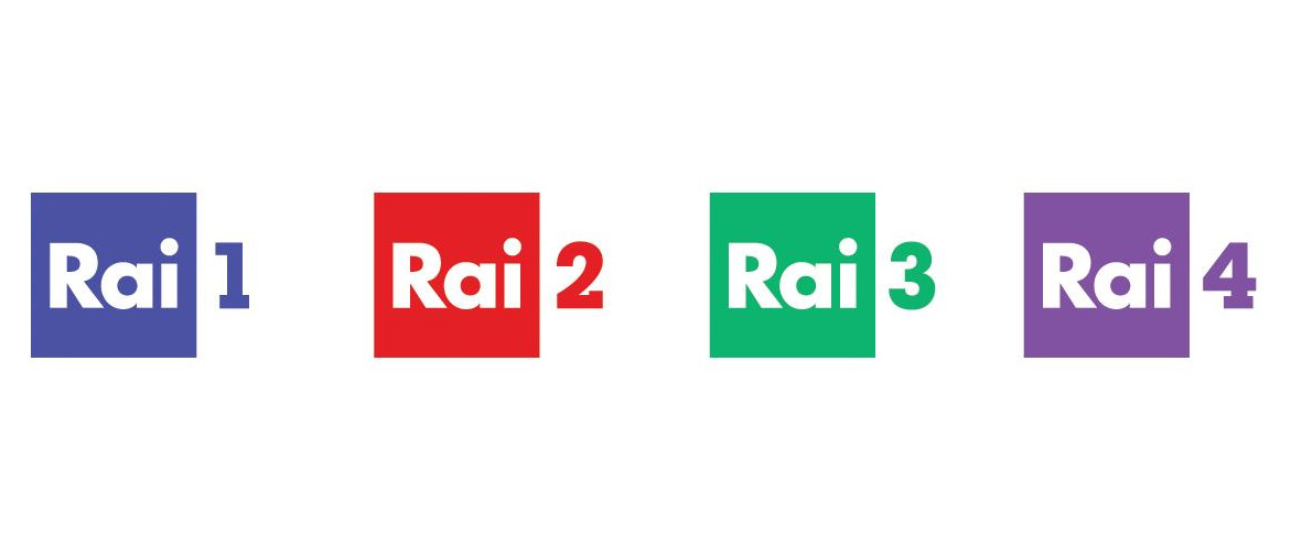 RAI, nuovi loghi per Rai 1, Rai 2, Rai 3 e Rai 4 dal 12 settembre 2016