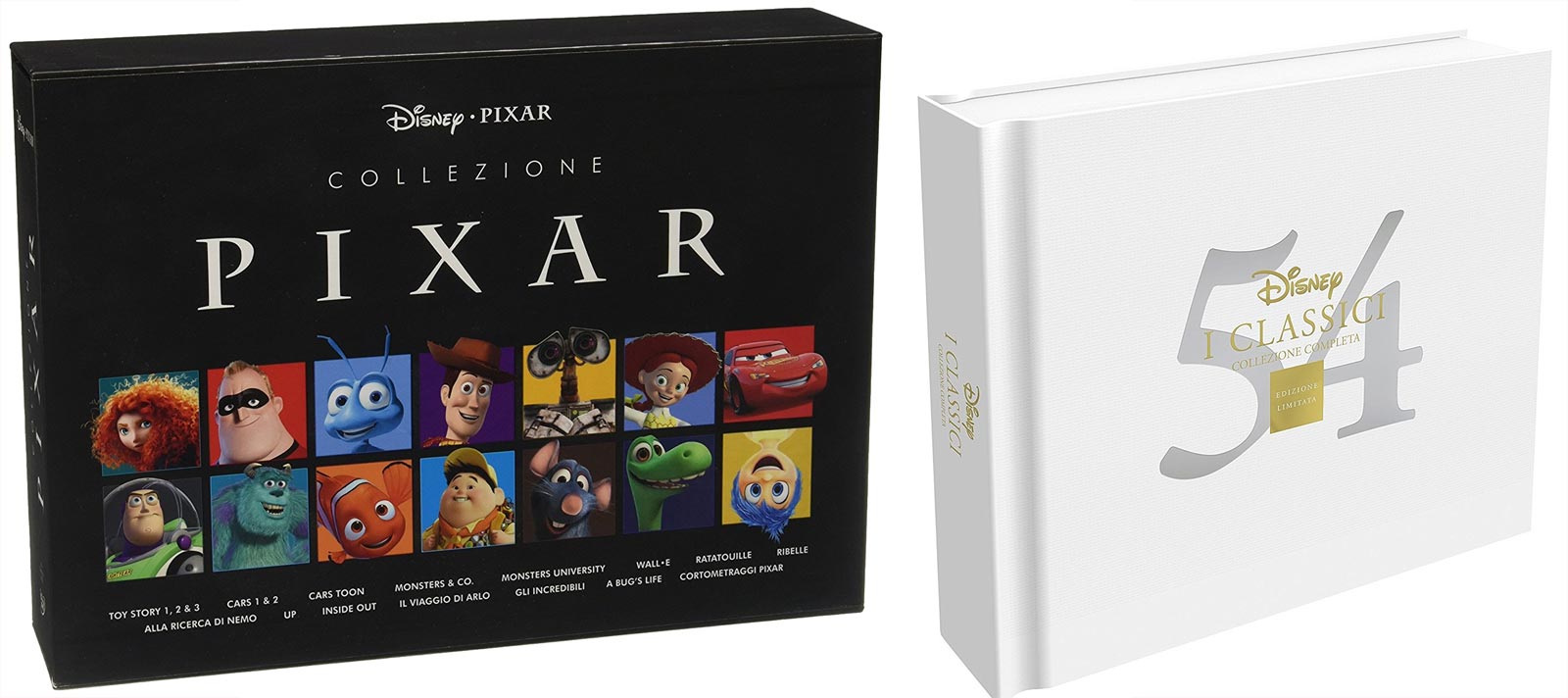 Disney, in DVD i Cofanetti dei 54 Classici Disney e Disney-Pixar