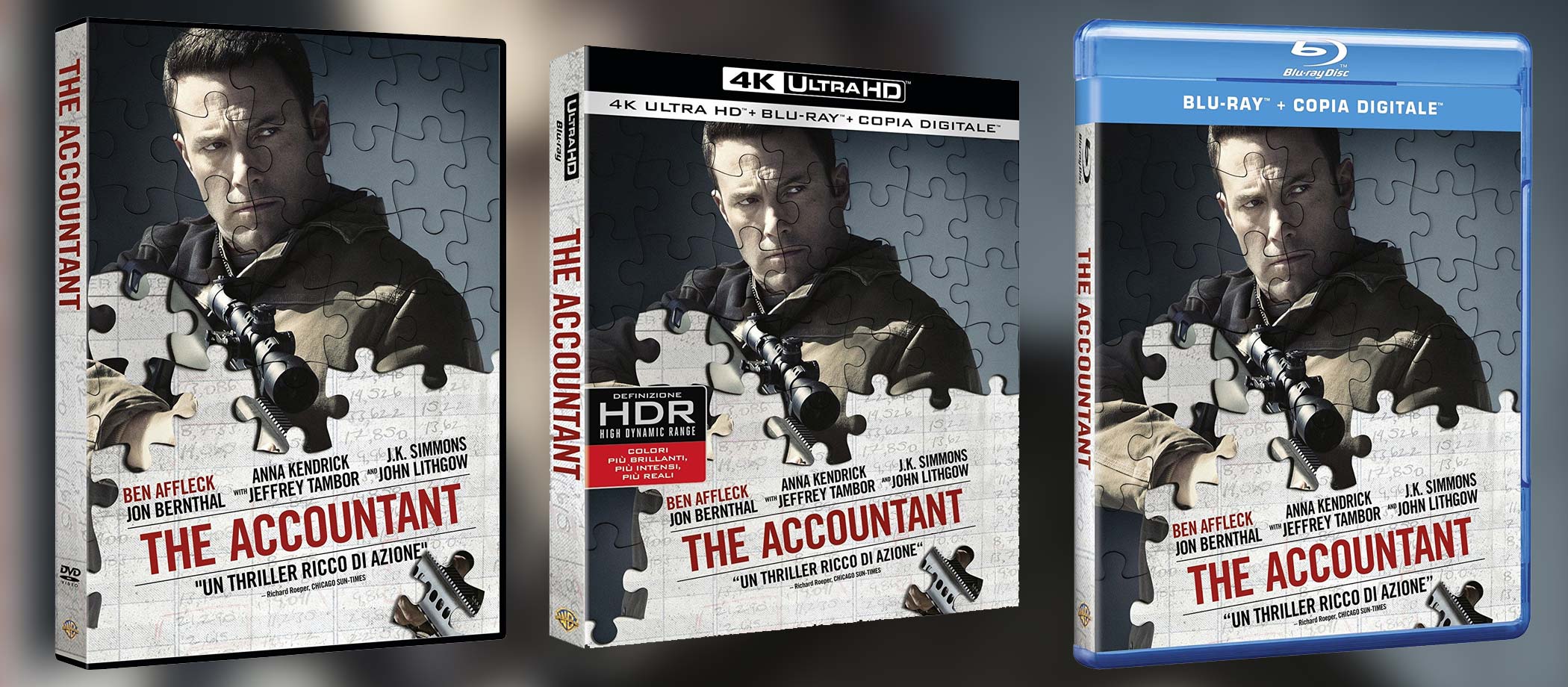 The Accountant, il thriller con Ben Affleck in DVD, Blu-ray e 4K Ultra HD