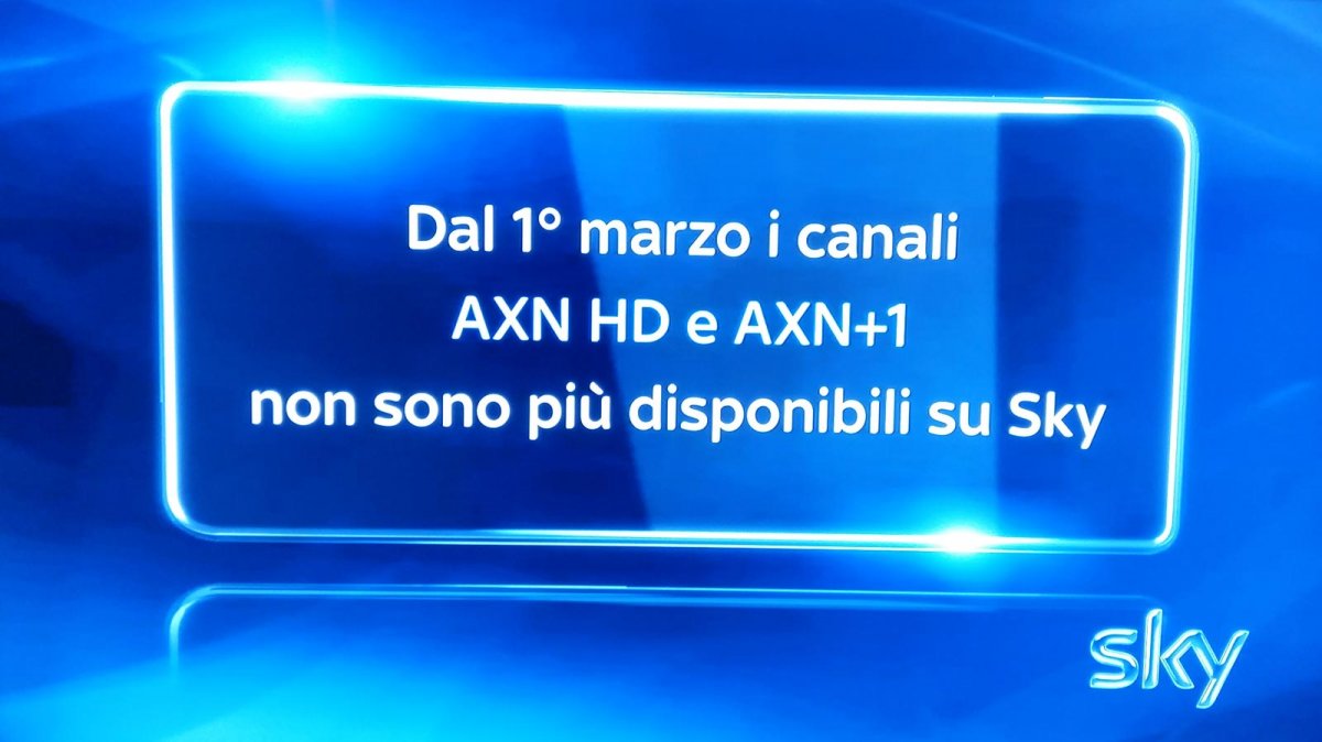 Sony spegne AXN e AXN Sci-Fi su Sky