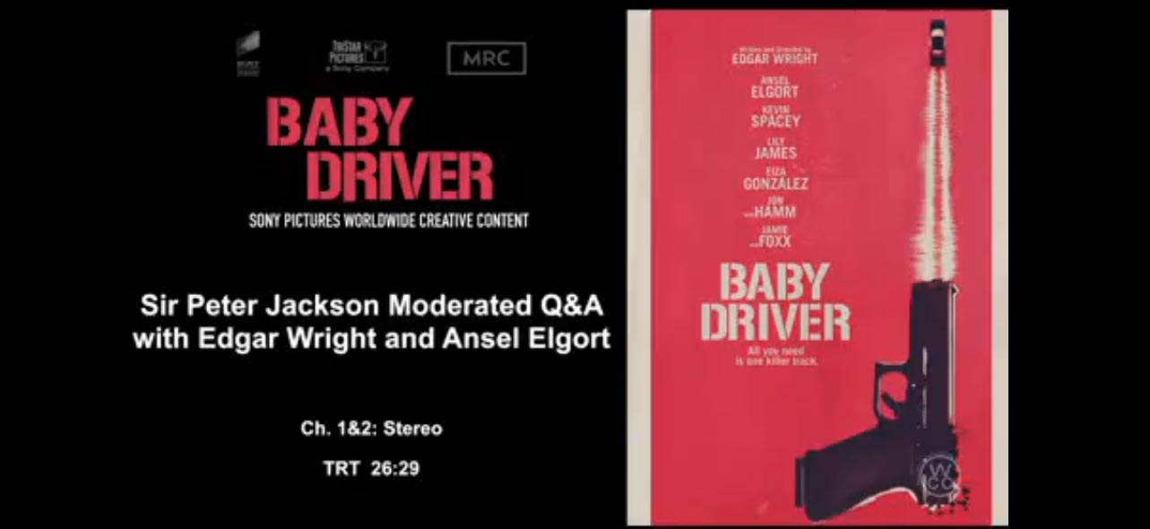 Peter Jackson incontra il cast di Baby Driver - Il genio della fuga