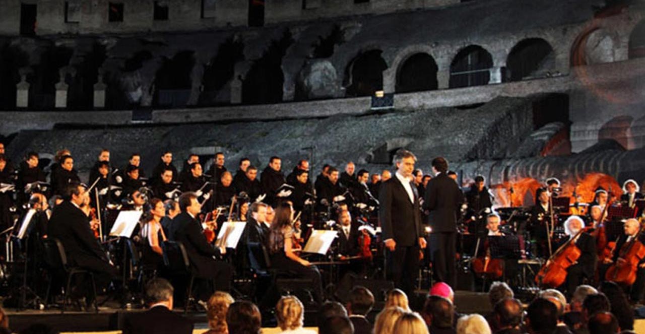 Colosseo di Roma, Andrea Bocelli Show su Rai1