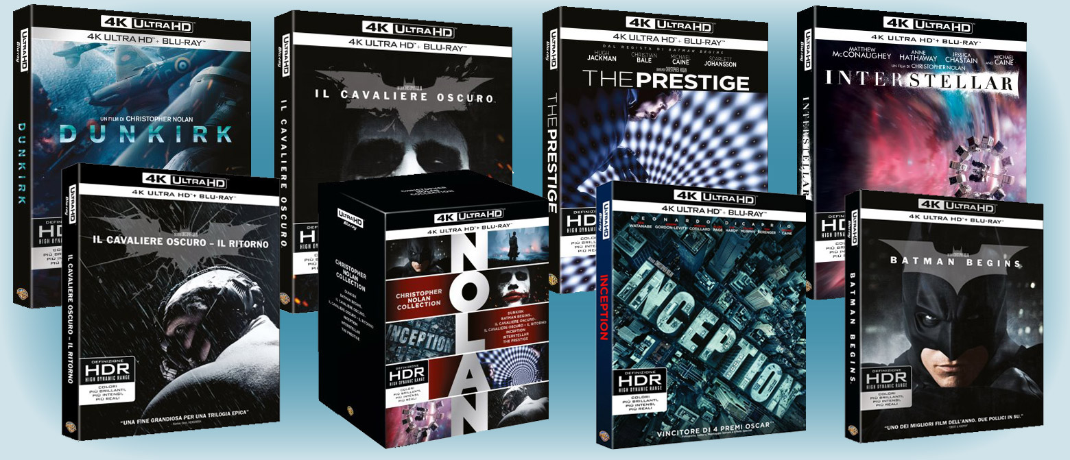 Christopher Nolan Collection 4k: sette film di Nolan in UHD HDR