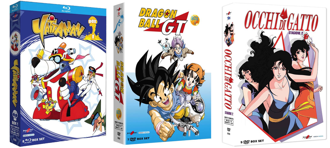 Dragon Ball GT Vol.1, Yattaman Vol.1 e Occhi di Gatto 2