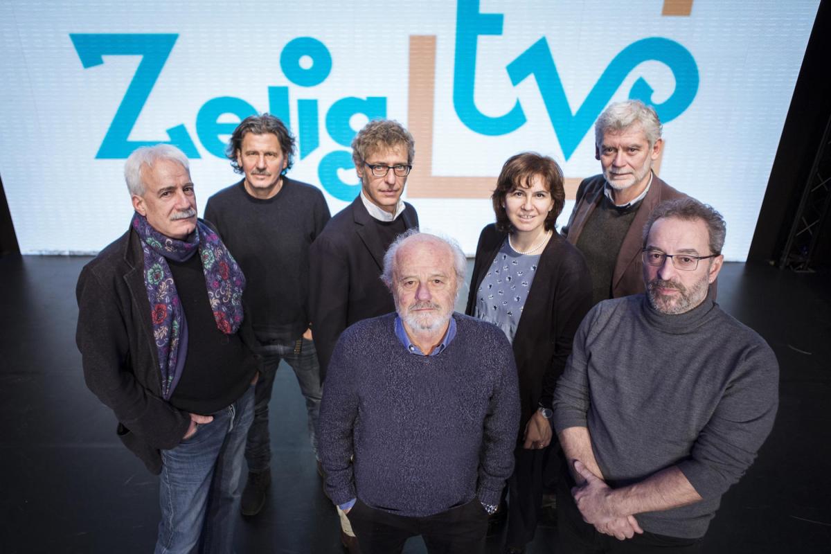 da sinistra Michele Mozzati, Nico Colonna, Roberto Bosatra, Gino Vignali, Marina Di Loreto, Gianluca Paladini, Giancarlo Bozzo [foto credit Francesco Margutti Photomovie]