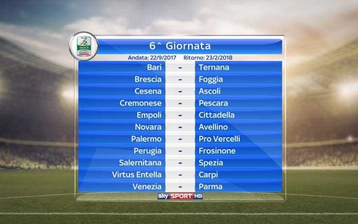 SERIE B 2017-2018 6a GIORNATA