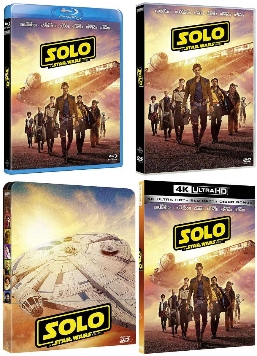 Solo: A Star Wars Story in DVD, Blu-ray e 4k UHD