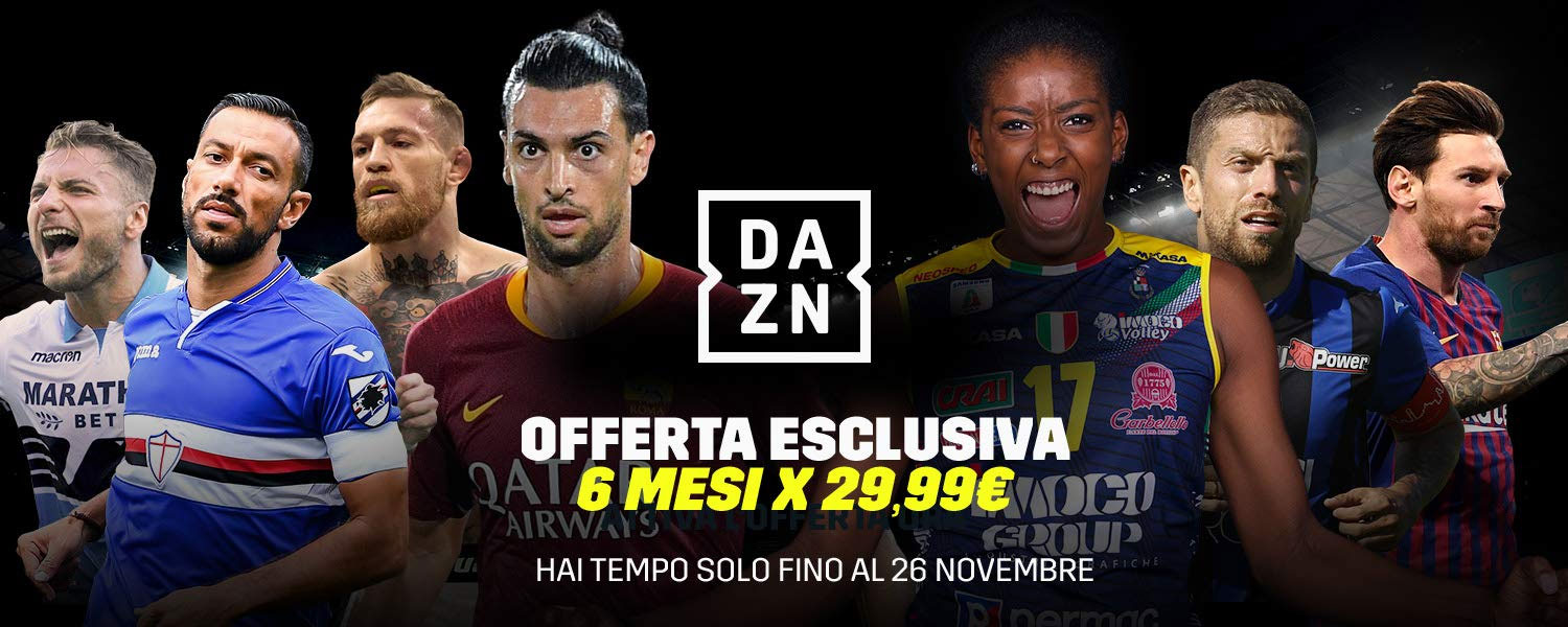 DAZN in offerta da Amazon per Black Friday 2018