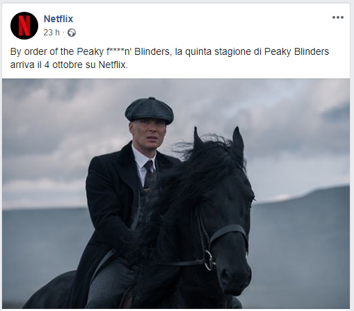 Peaky Blinders 4 su Netflix dal 4 ottobre 2019