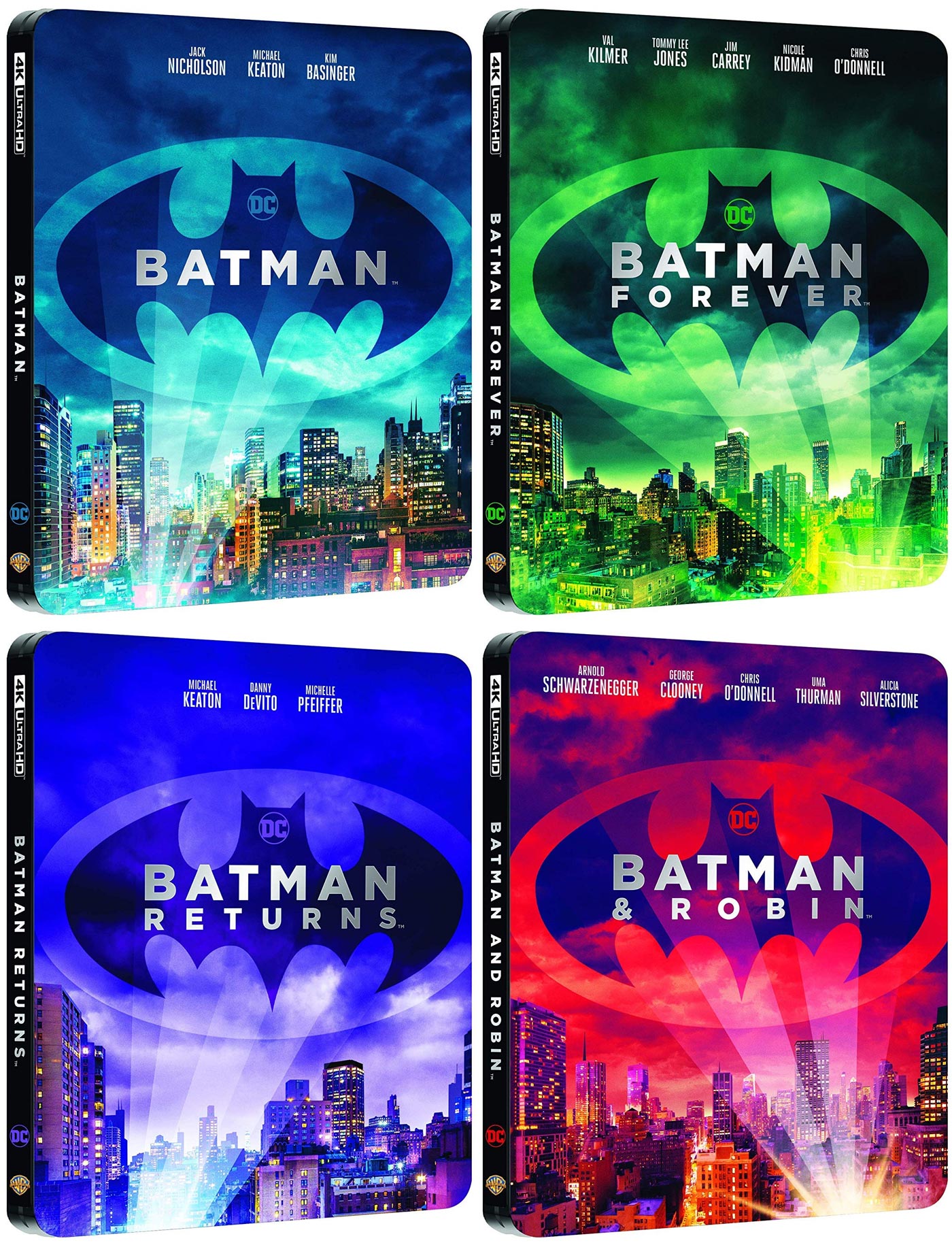 Batman, i film di Tim Burton e Joel Schumacher in Bluray 4K UHD