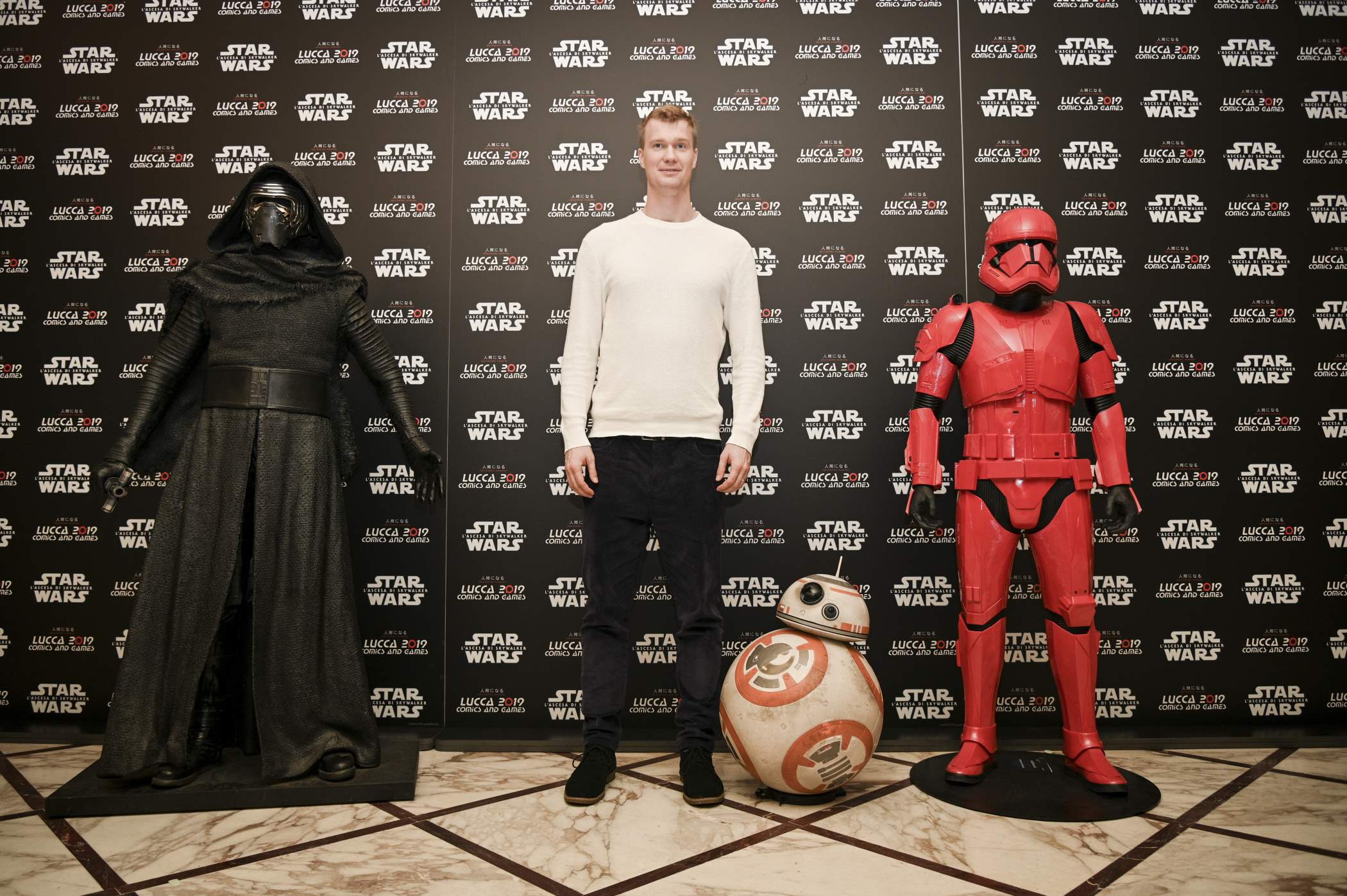 Joonas 'Chewbacca' Suotamo a Lucca CeG 2019 [credit: foto di Giovanna Onofri; courtesy of Disney Italia]