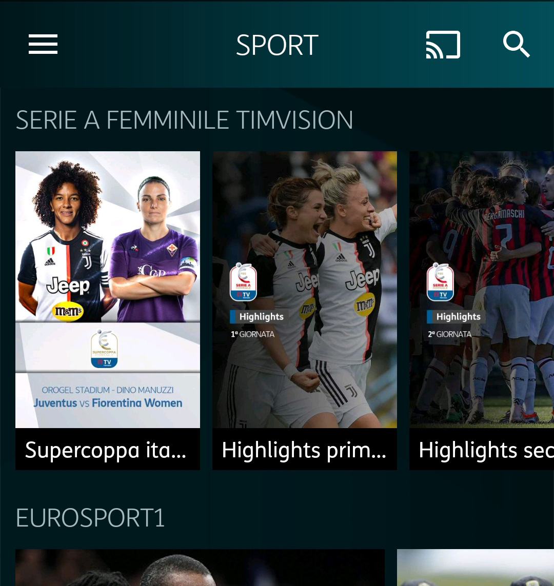 Su TIMvision tutte le partite della Serie A femminile