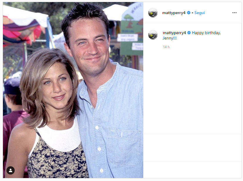 Instagram di Matthew Perry