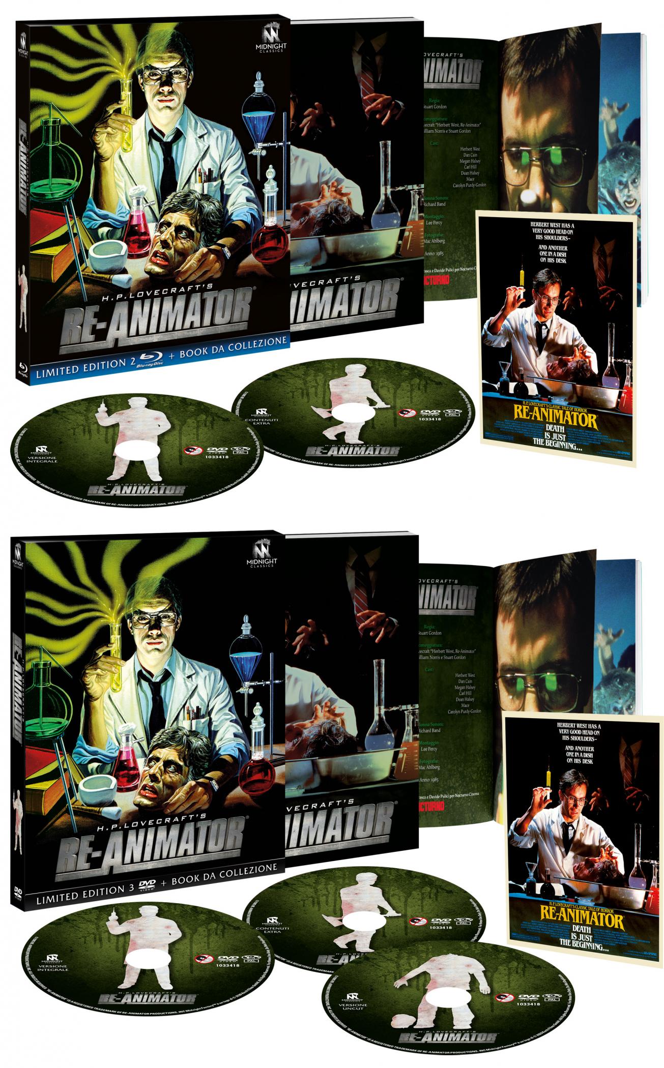 Re-Animator in DVD e Blu-ray solo su Amazon in tiratura limitata