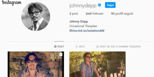 Johnny Depp su Instagram