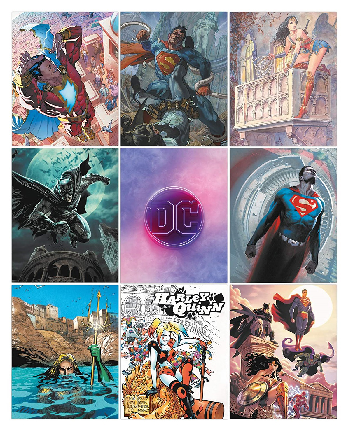  Le 9 Art Card del DC 8 Film Collection Box Set