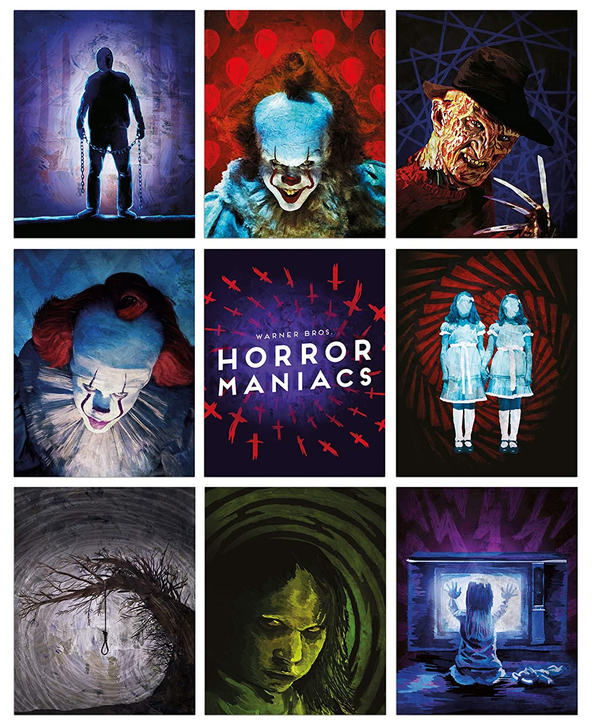 Le 9 Art Card della Collana Warner Bros. Horror Maniacs