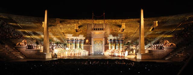 Aida di Giuseppe Verdi in 3D dall'Arena di Verona in diretta su Sky