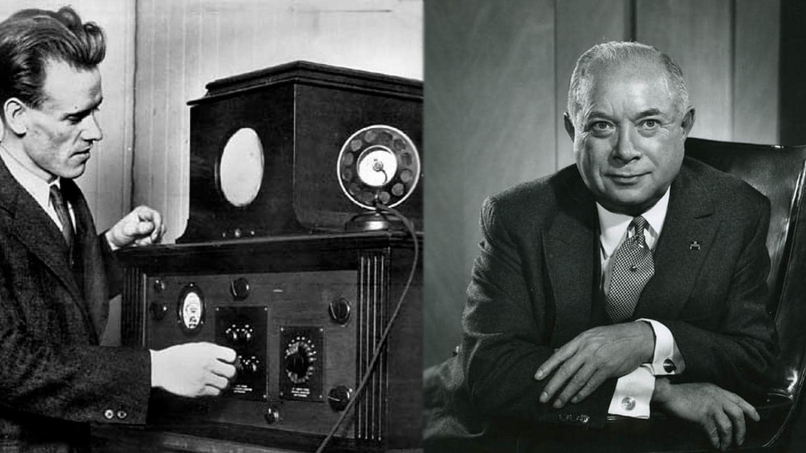 David Sarnoff e Philo Farnsworth [credit: Ufficio Stampa Rai]