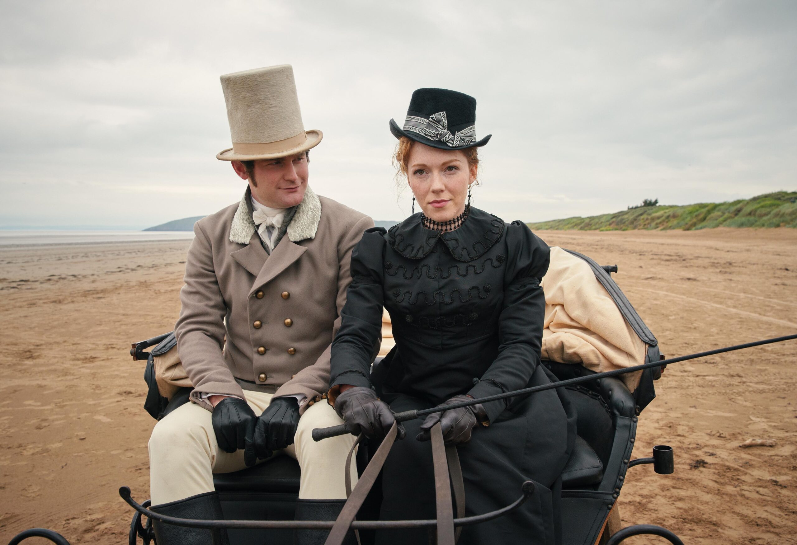 Esther Denham (Charlotte Spencer), Lord Babington (Mark Stanley) in Sanditon 1x08 [credit: foto di Simon Ridgway; Copyright Red Planet Pictures; courtesy of LaF]