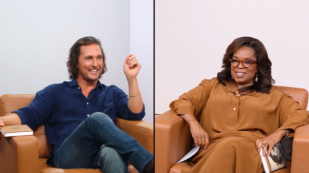 The Oprah Conversation 1x08 - Matthew McConaughey [tag: Matthew McConaughey, Oprah Winfrey] [credit: courtesy of Apple TV Plus]