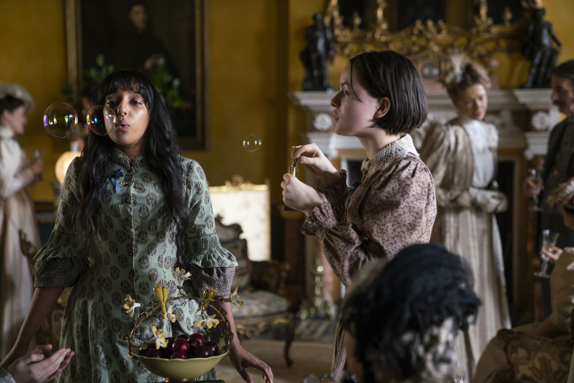 Kiran Sonia Sawar, Viola Prettejohn in The Nevers 1x02 'Exposure' [tag: Kiran Sonia Sawar, Viola Prettejohn] [credit: HBO / Keith Bernstein; courtesy of WarnerMedia]