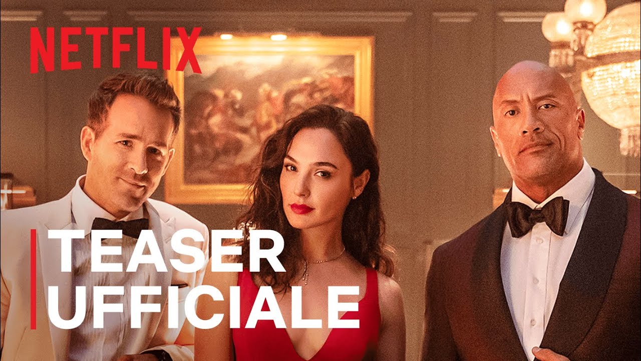 Red Notice, teaser del film con Dwayne Johnson, Gal Gadot e Ryan Reynolds in arrivo su Netflix