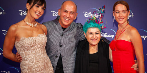 Ferzan Ozpetek, Cristiana Capotondi, Ambra Angiolini e Serra Yilmaz a venezia78 [credit: foto di Rocco Soldini; courtesy of Disney Italia]