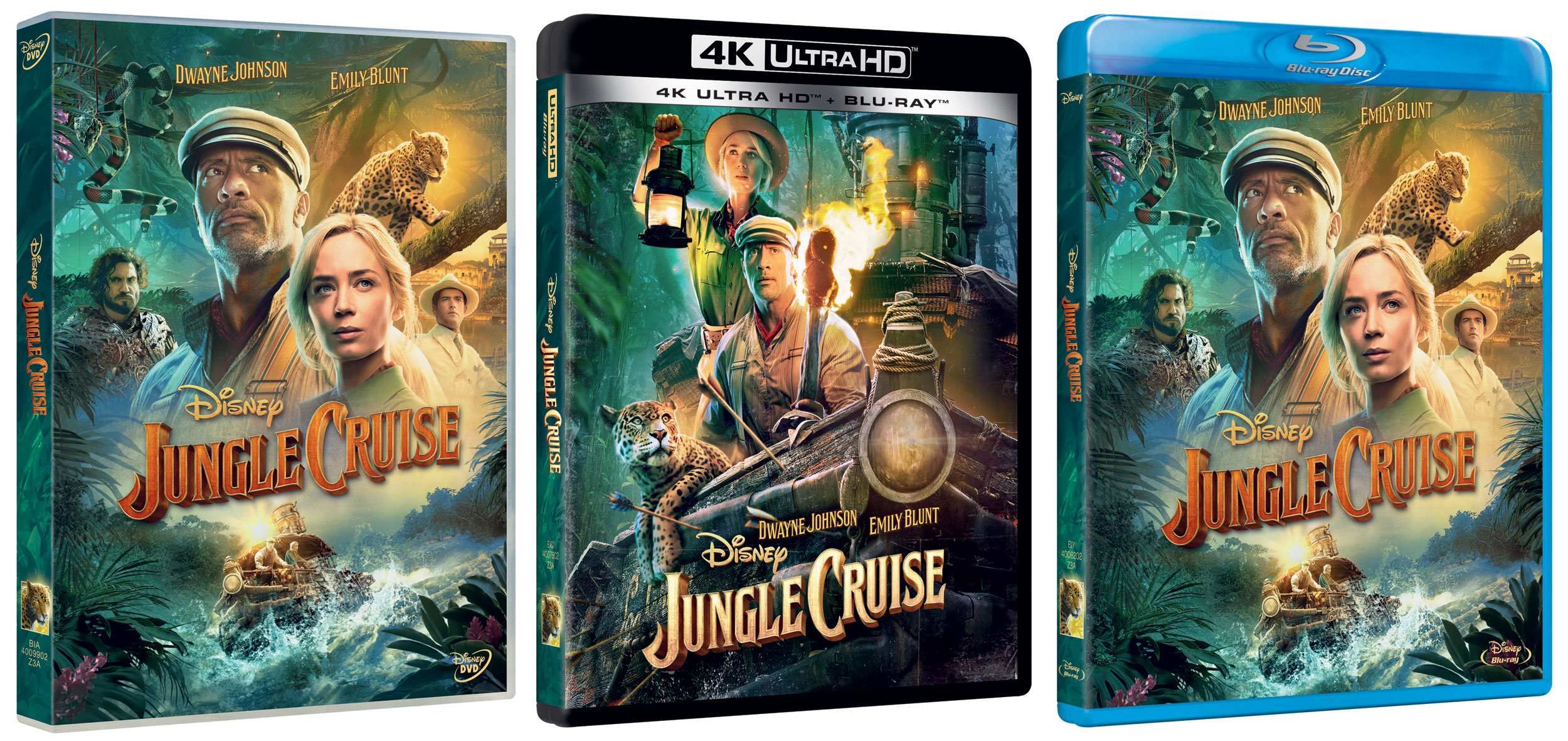 Jungle Cruise in Blu-Ray, DVD e 4K UHD