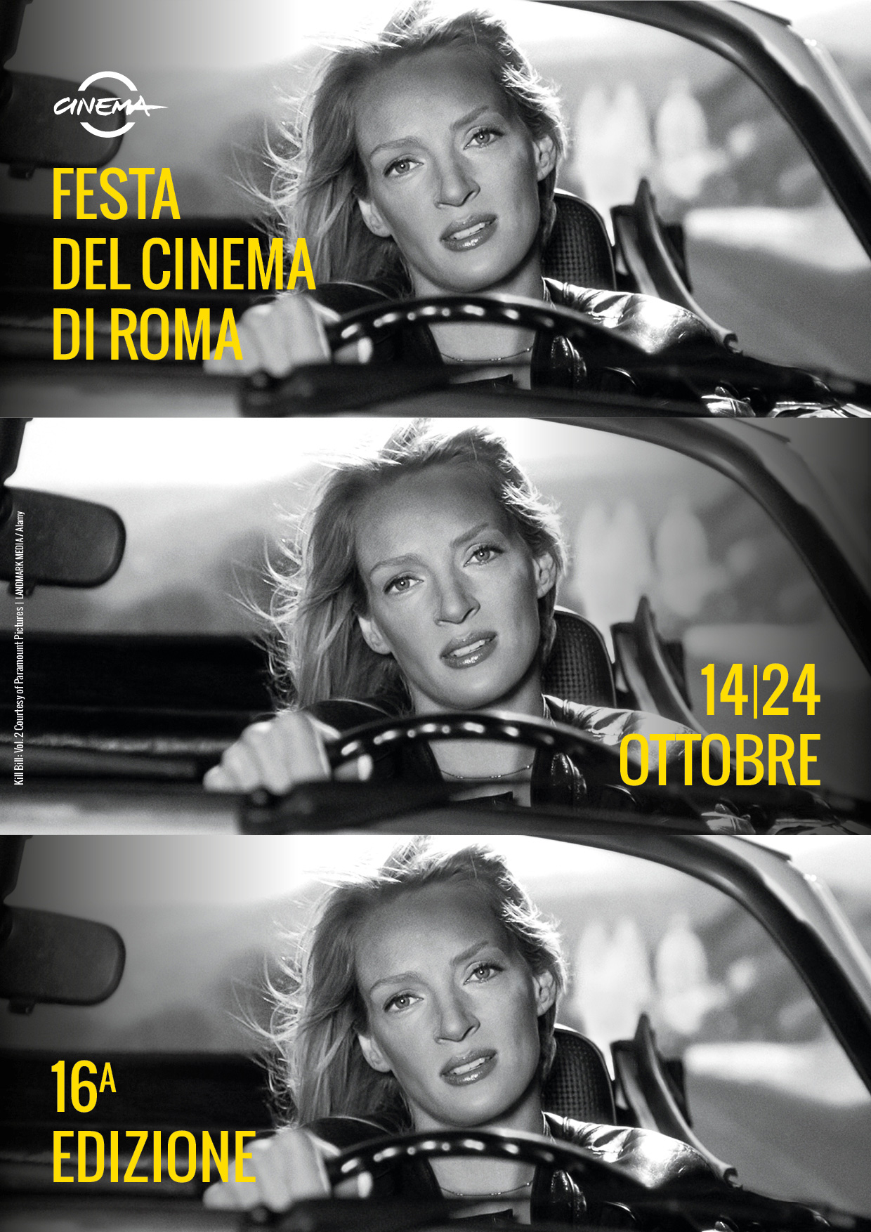 Uma Thurman nell'immagine ufficiale della 16a edizione della Festa del Cinema di Roma [credit: Kill Bill: Vol. 2 Courtesy of Paramount Pictures]