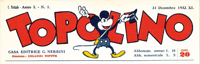 Topolino - copertina settimanale numero 1