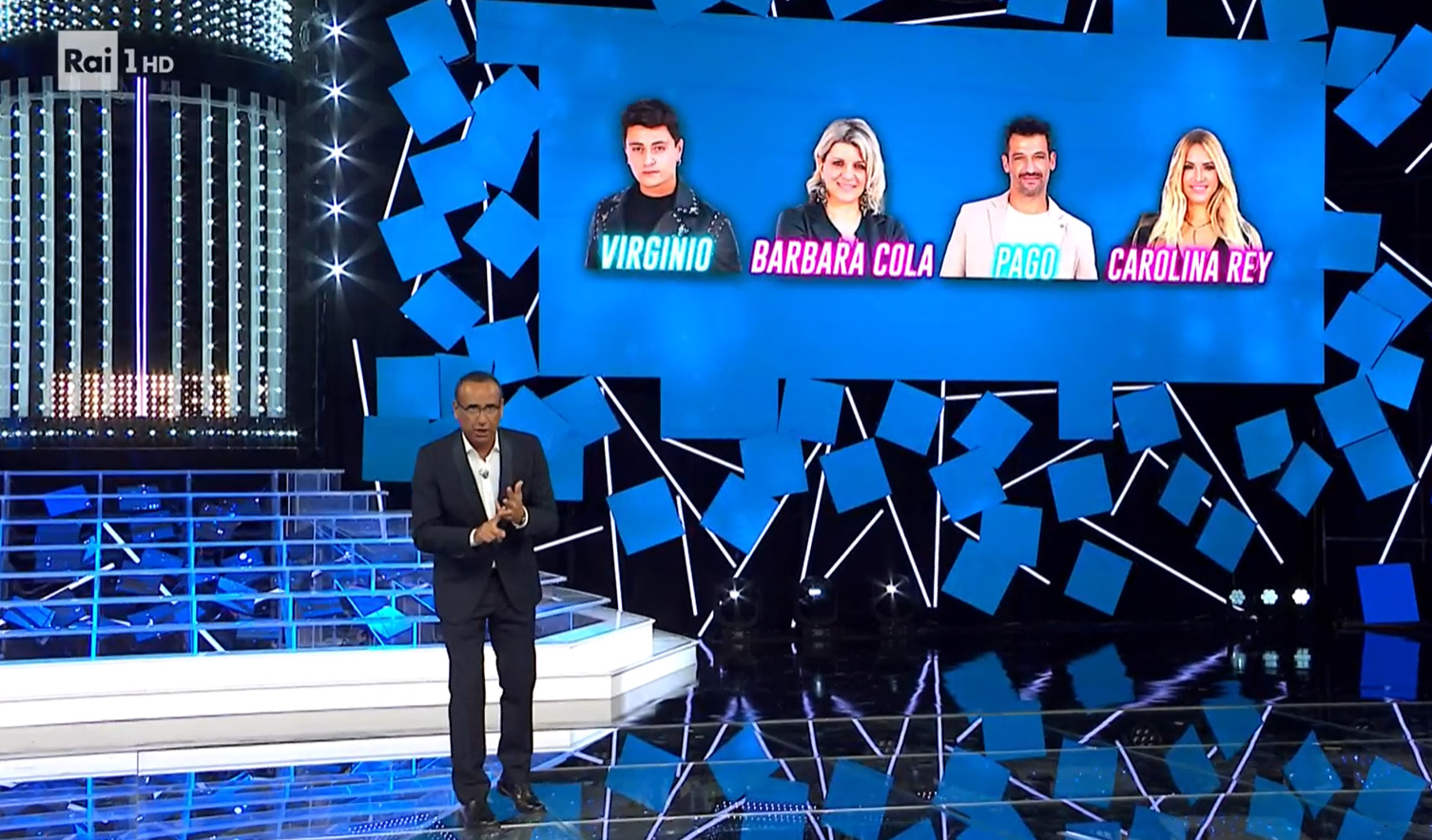 Virginio, Barbara Cola, Pago e Carolina Rey nel Torneo dei Campioni di Tale e Quale Show 2021