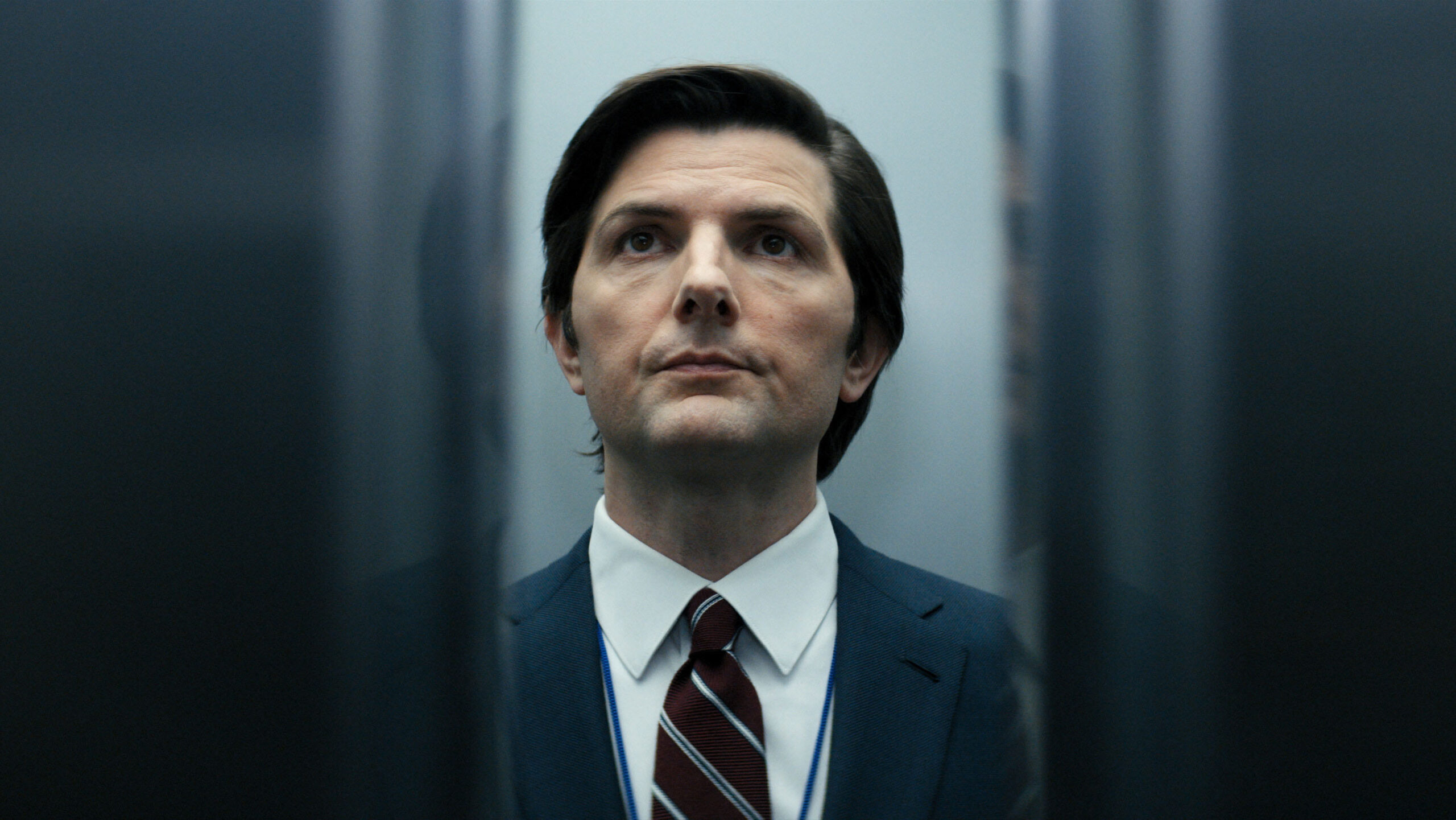 Adam Scott in Scissione 1x07 [credit: courtesy of Apple]