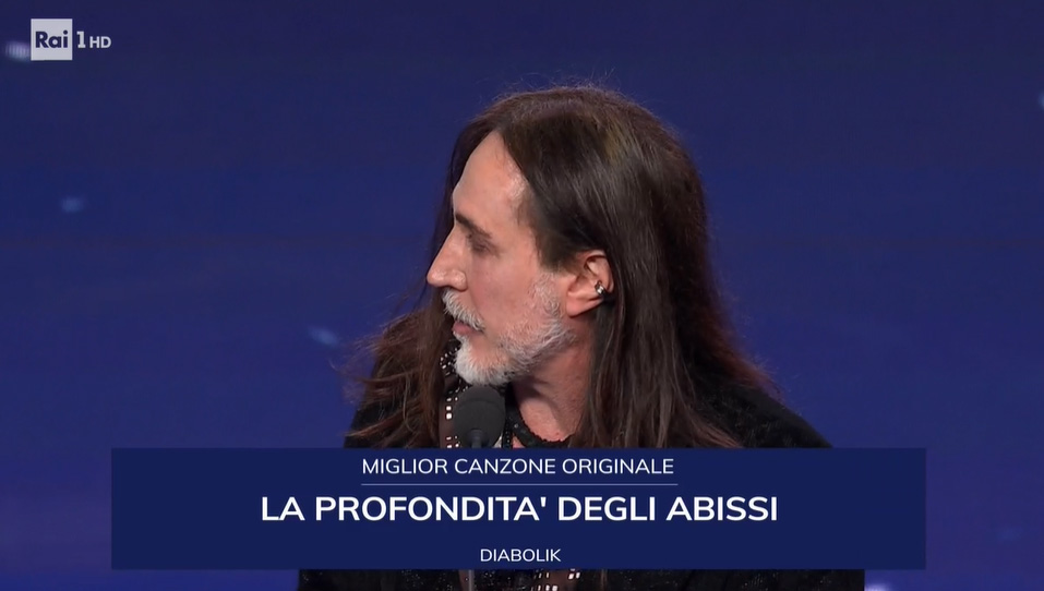 Premio David di Donatello 2022 - Migliore Canzone Originale a 'La Profondita' Degli Abissi' (Diabolik) di Manuel Agnelli