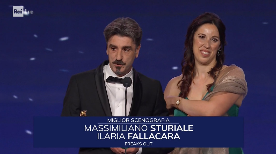 Premio David di Donatello 2022 Miglior Scenografia a Massimiliano Sturiale e Ilaria Fallacara per Freaks Out