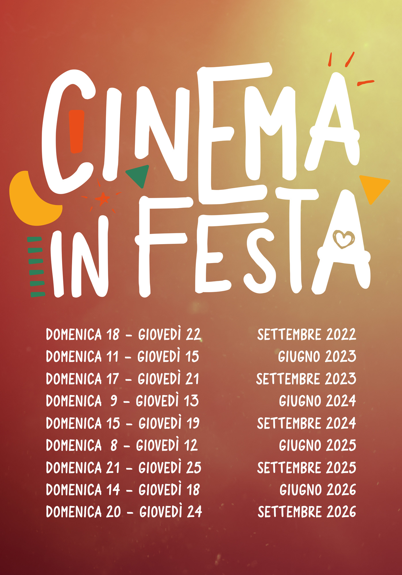 CINEMA IN FESTA 2022-2026