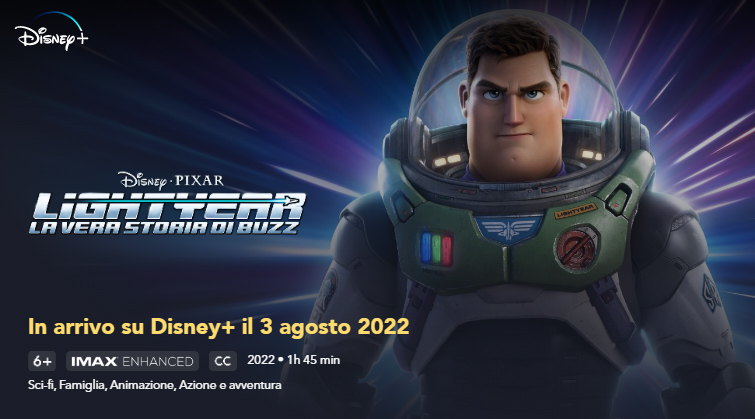 Lightyear - La vera storia di Buzz su Disney Plus dal 3 Agosto