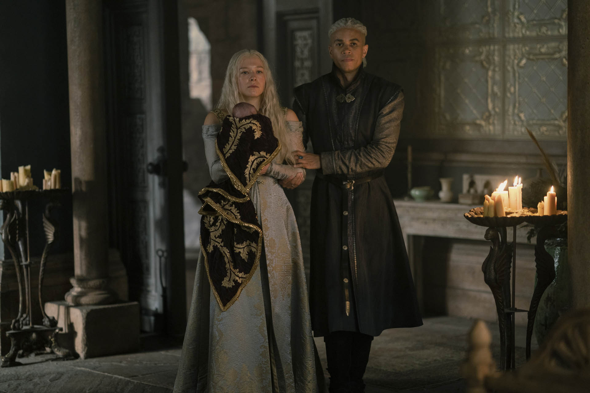 Emma D'Arcy, John MacMillan in House of the Dragon 1x06 [credit: foto di Ollie Upton/HBO; courtesy of HBO/WarnerMedia]