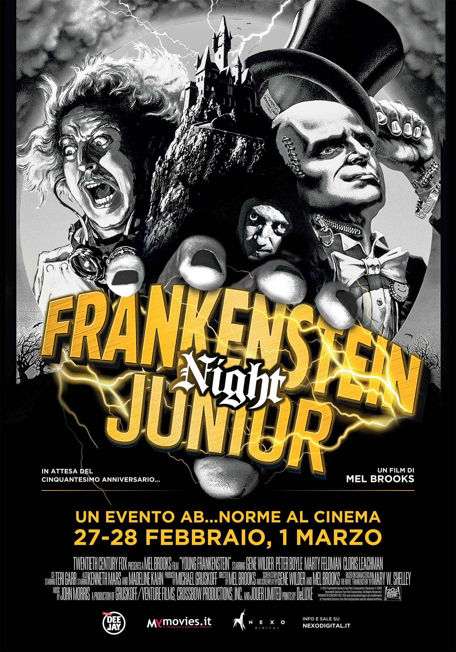 Poster Frankenstein Junior Night al Cinema 2023